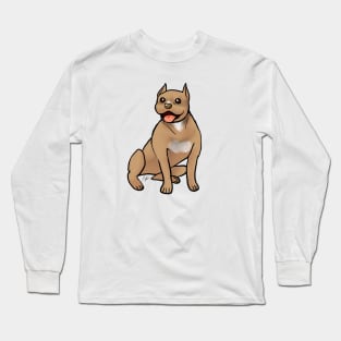 Dog - American Pitbull Terrier - Red Nose Cropped Long Sleeve T-Shirt